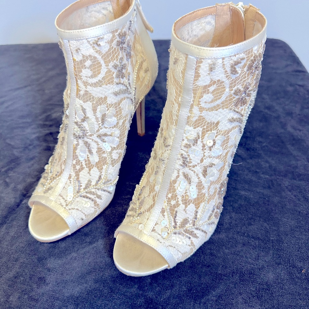 Champagne Wedding Bootie